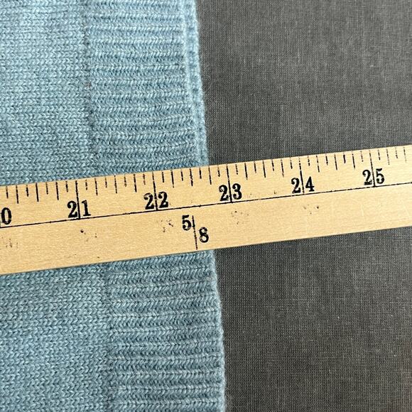 LouLou‎ Sweater Womens Medium Blue Wool Angora Cashmere Blend Knit Pullover NEW - Picture 7 of 8